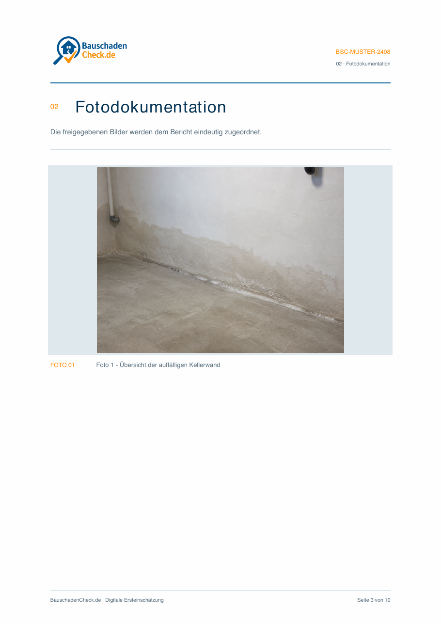 Musterbericht – Fotodokumentation